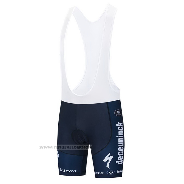 2021 Maillot Cyclisme Deceuninck Quick Step Bleu Violet Manches Courtes et Cuissard